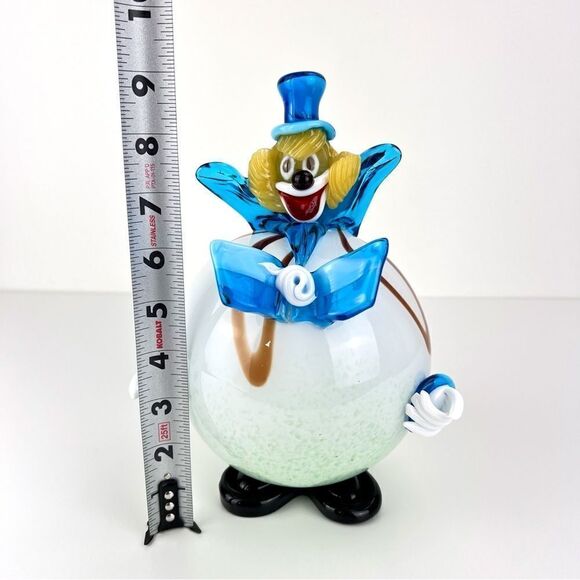 Vintage Murano Hand Blown Art Glass Circus  Clown Figurine Made In Italy - Picture 8 of 9